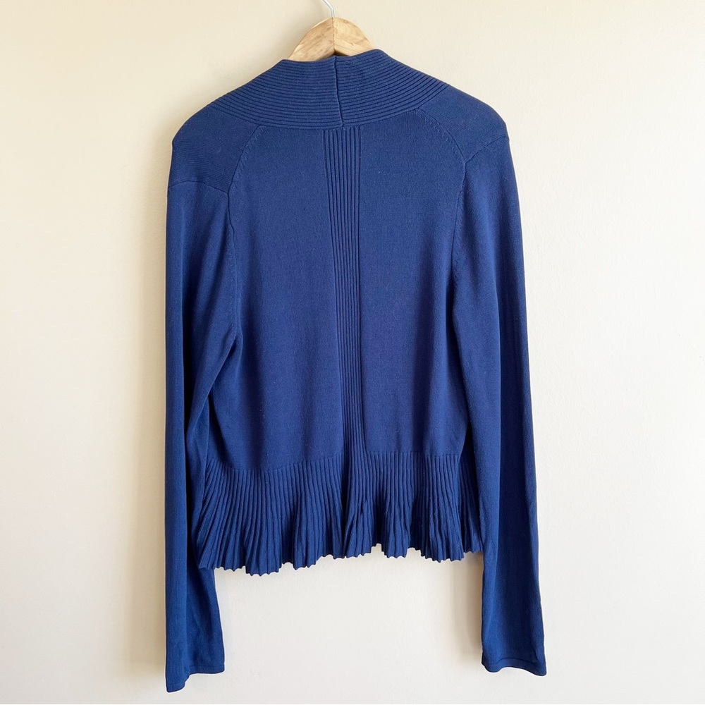 ANTHROPOLOGIE navy blue cardigan sweater open front size medium - Picture 5 of 7